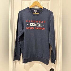 Diesel Men's Navy Crewneck Shirt Long sleeve Medium Men’s